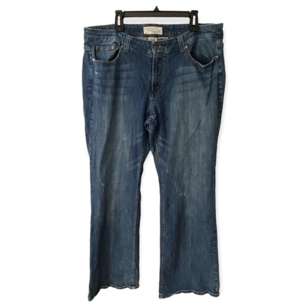 Maurices Jeans Women’s Size 22 Long Blue Distressed Amber Boot